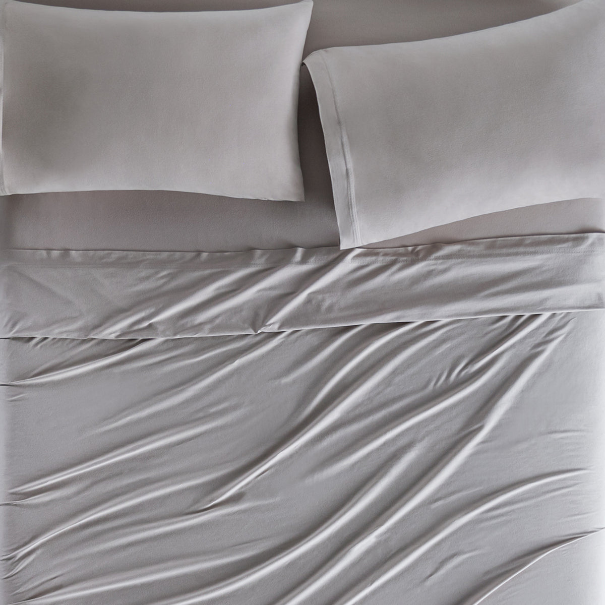 Sábanas Camiseta Gris Glacial INDIVIDUAL