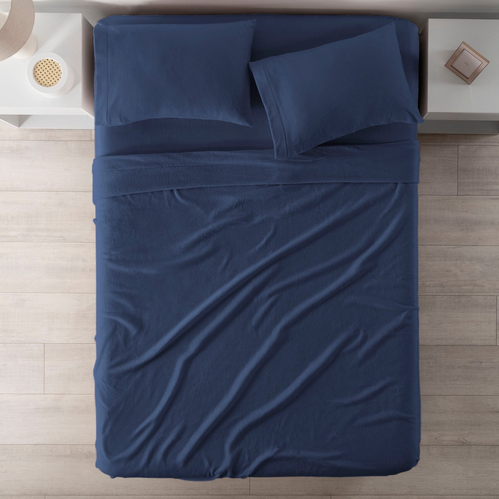 Sábanas Polar Azul KING SIZE