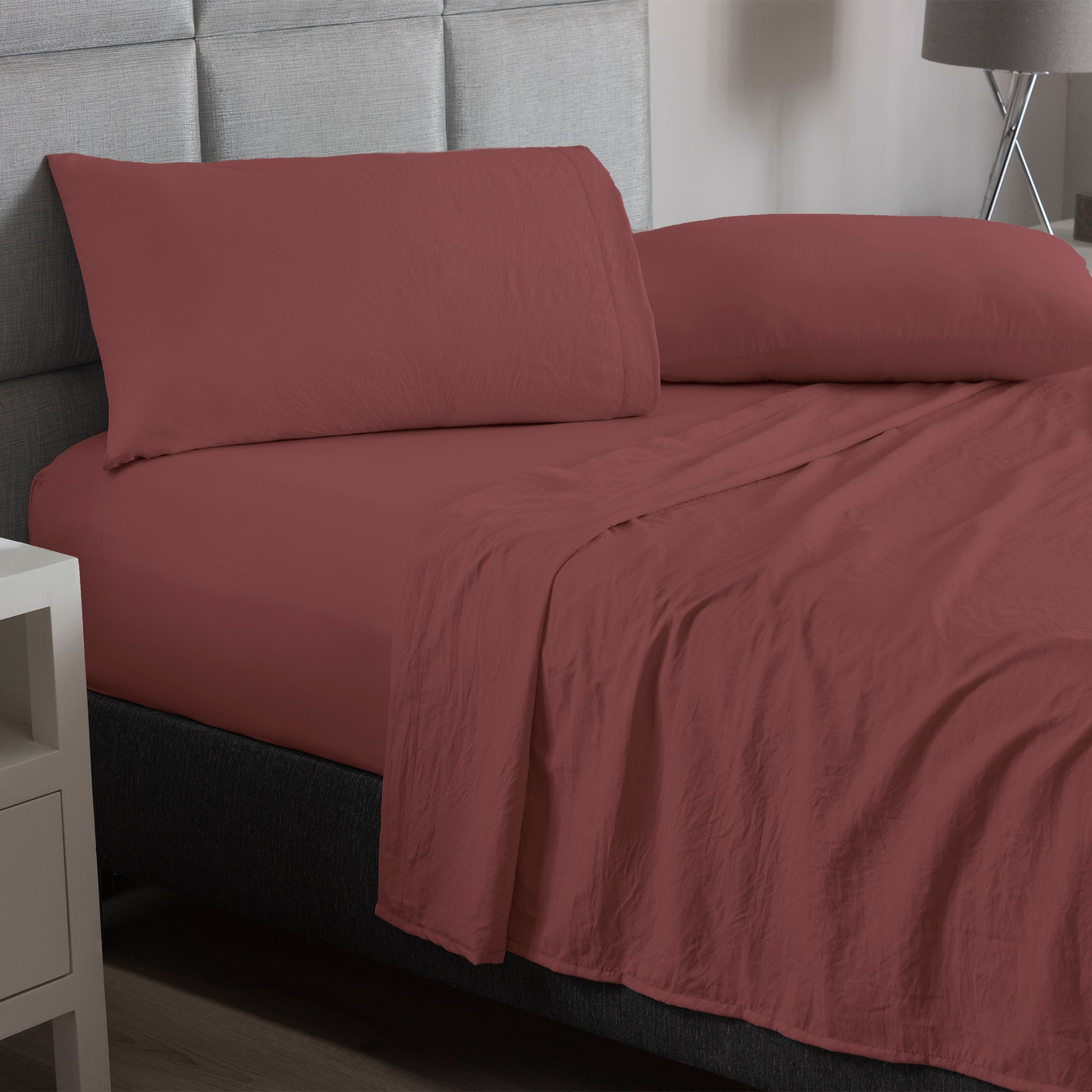 Sábanas Viasoft Washed Blush INDIVIDUAL
