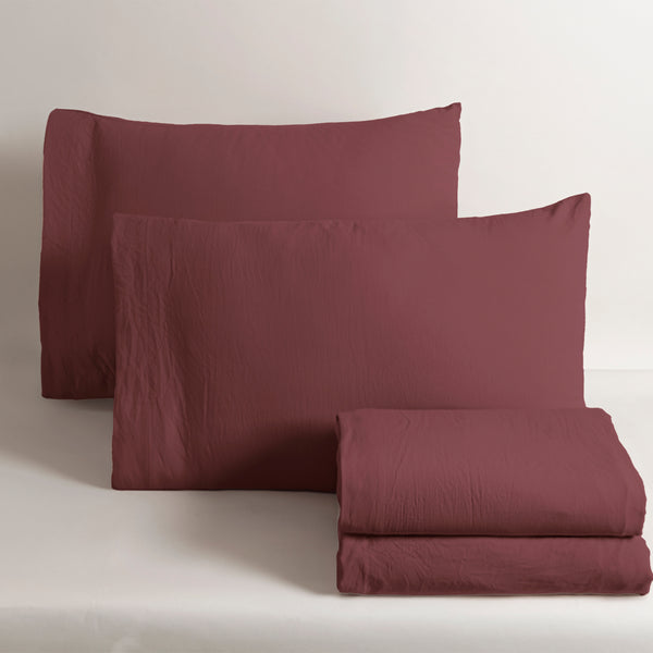 Sábanas Viasoft Washed Blush INDIVIDUAL