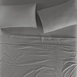 Sábanas Viasoft Washed Gris INDIVIDUAL