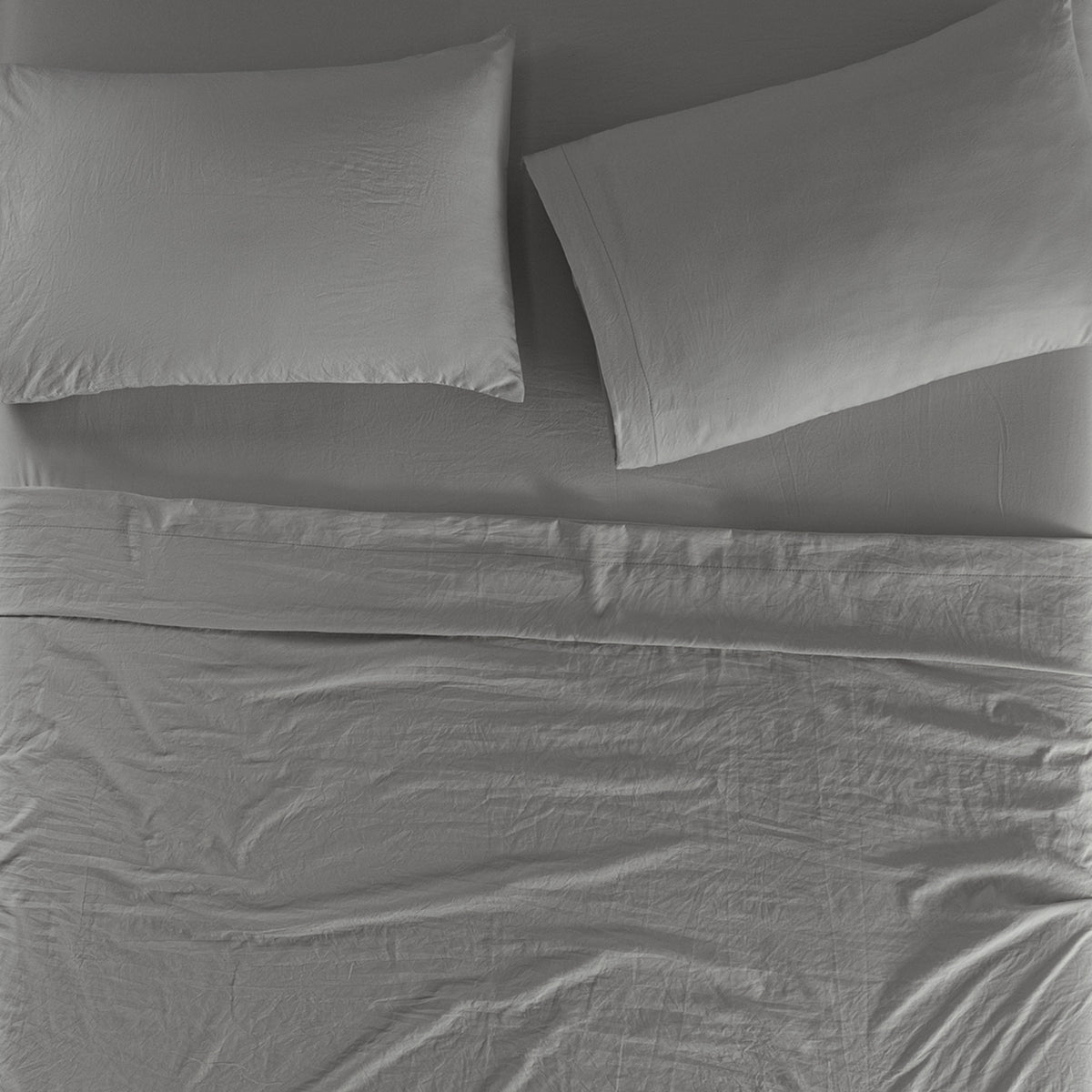 Sábanas Viasoft Washed Gris INDIVIDUAL