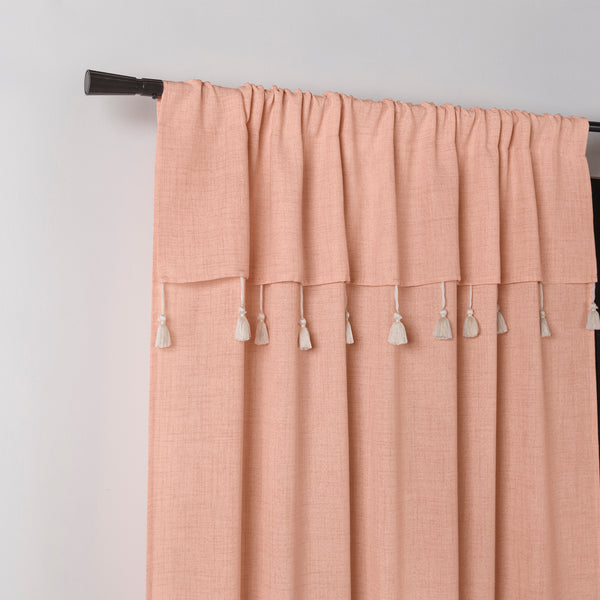 Cortinas Creta Rosa LARGA