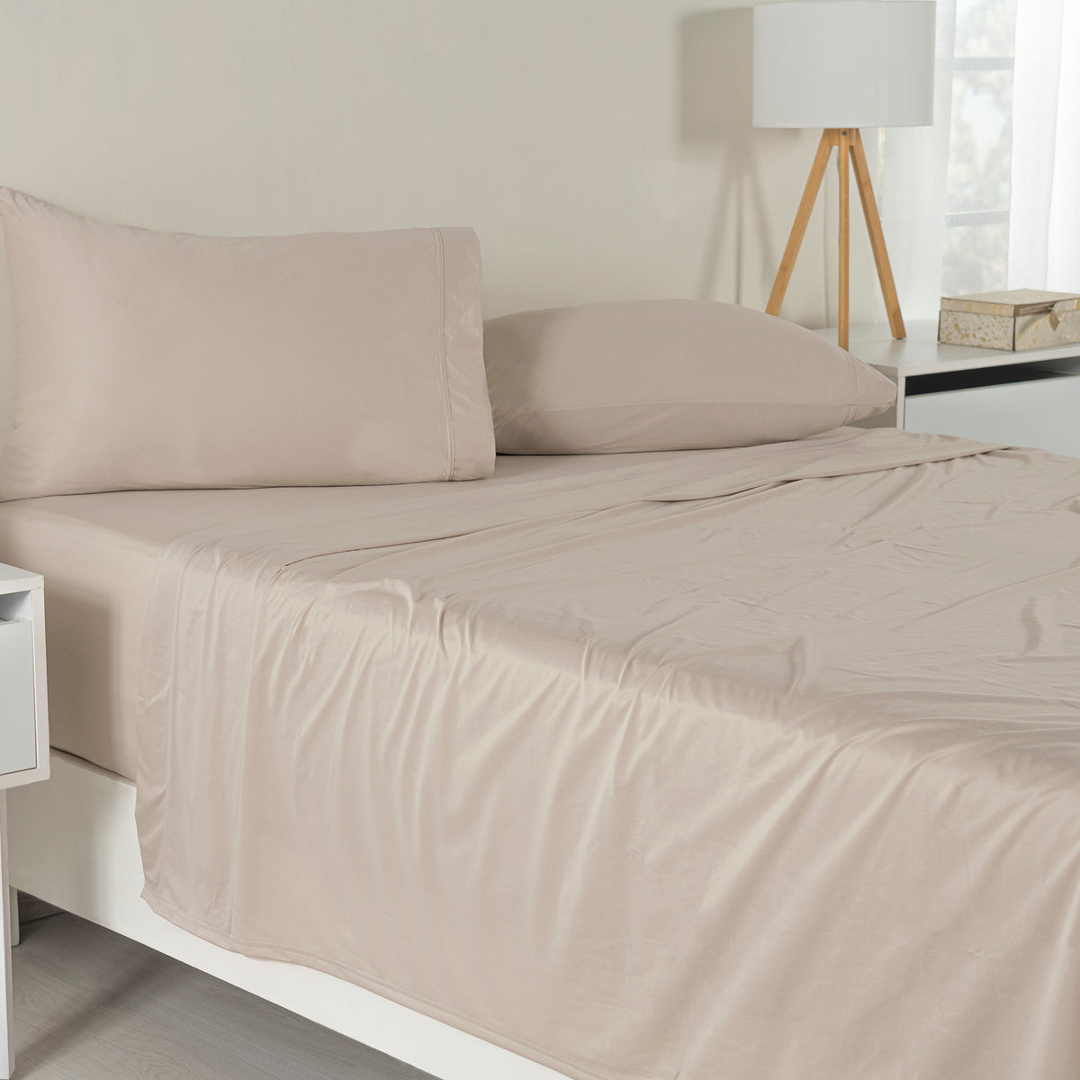 Sábanas Jersey Soft Almond INDIVIDUAL