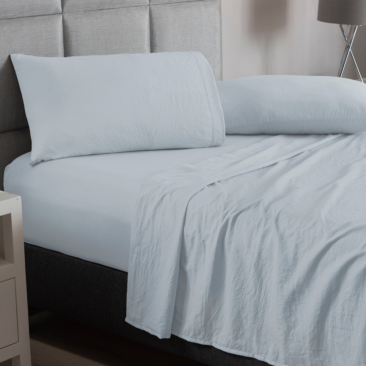 Sábanas Viasoft Washed Blue INDIVIDUAL