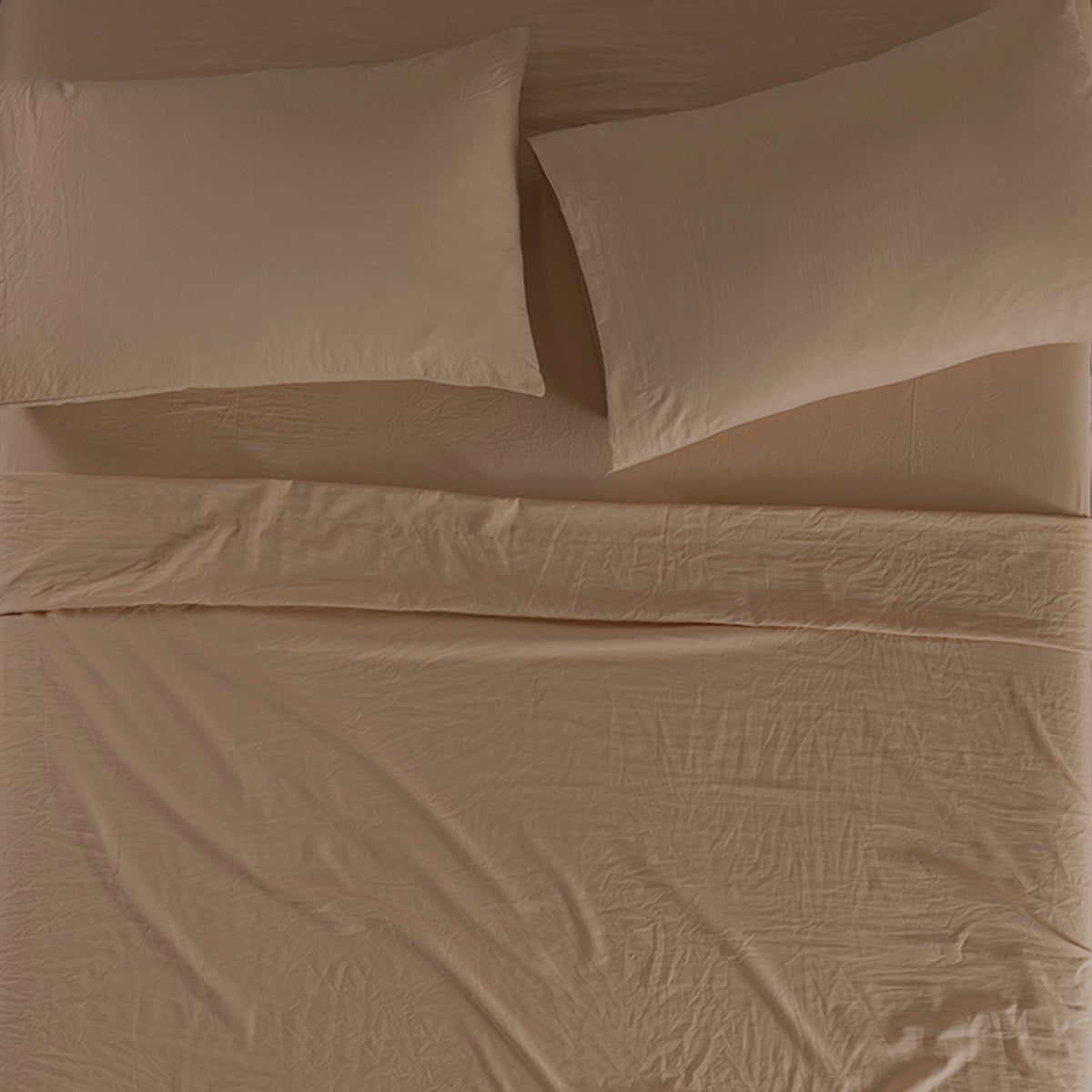 Sábanas Viasoft Washed Latte MATRIMONIAL