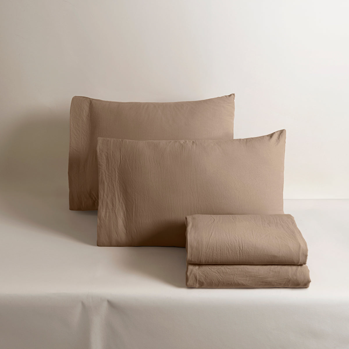 Sábanas Viasoft Washed Latte MATRIMONIAL