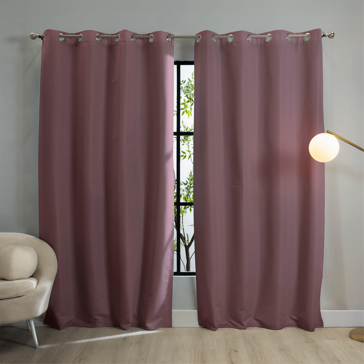 Cortinas Catania Mauve LARGA