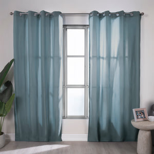 Cortinas Viasoft Celeste LARGA
