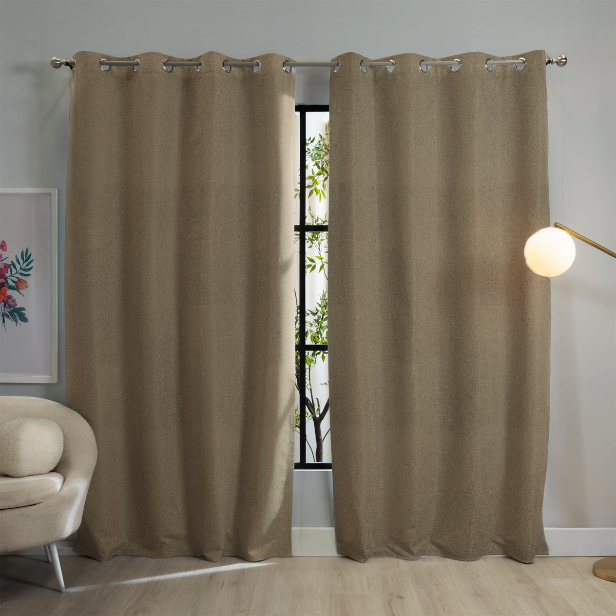 Cortinas Catania Avellana LARGA