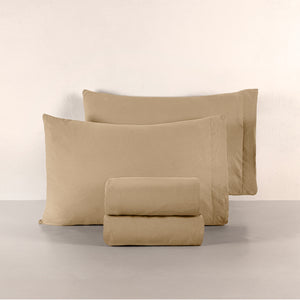 Sábanas Viasoft Washed Toffee MAT
