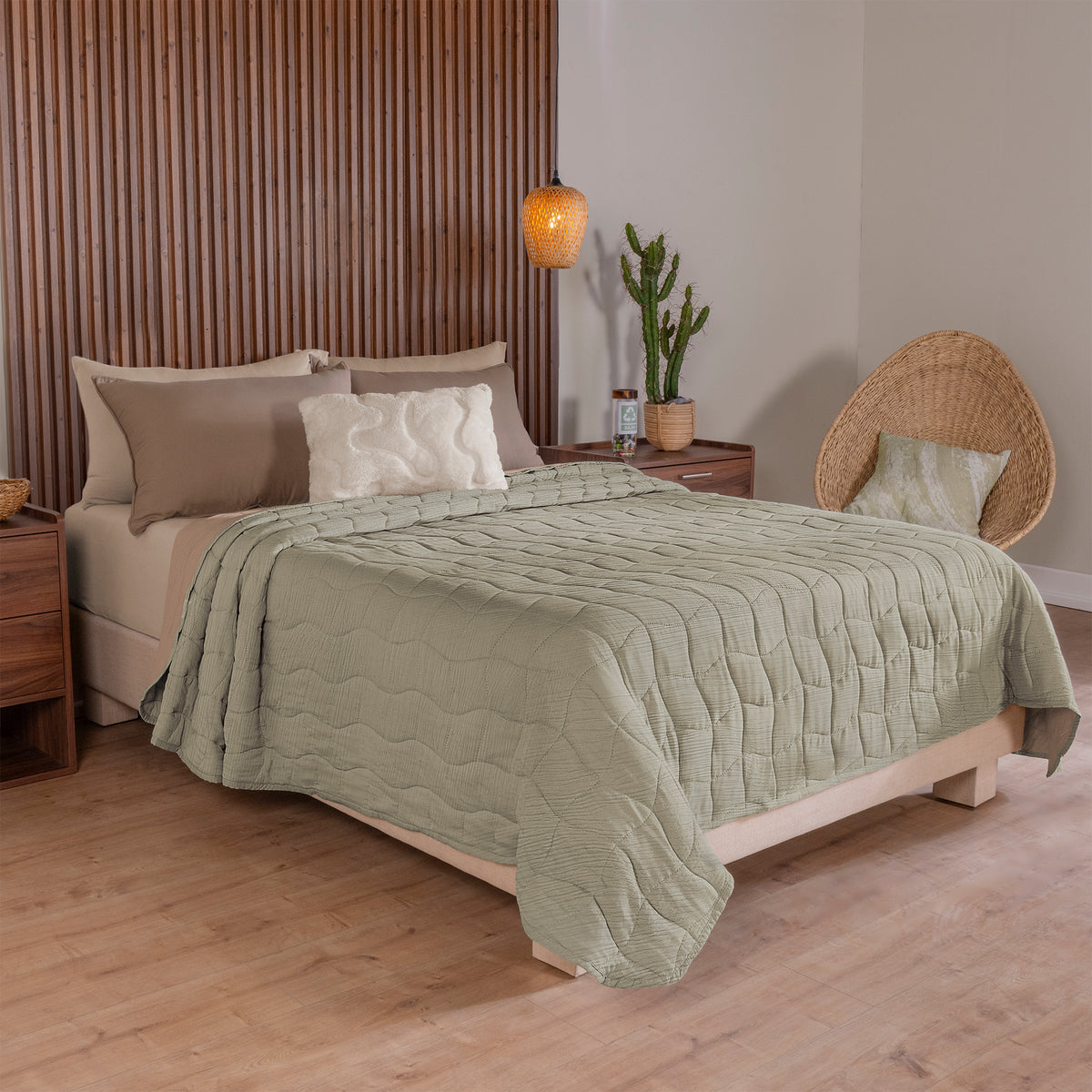 Juego De Edredón Matcha KS XL