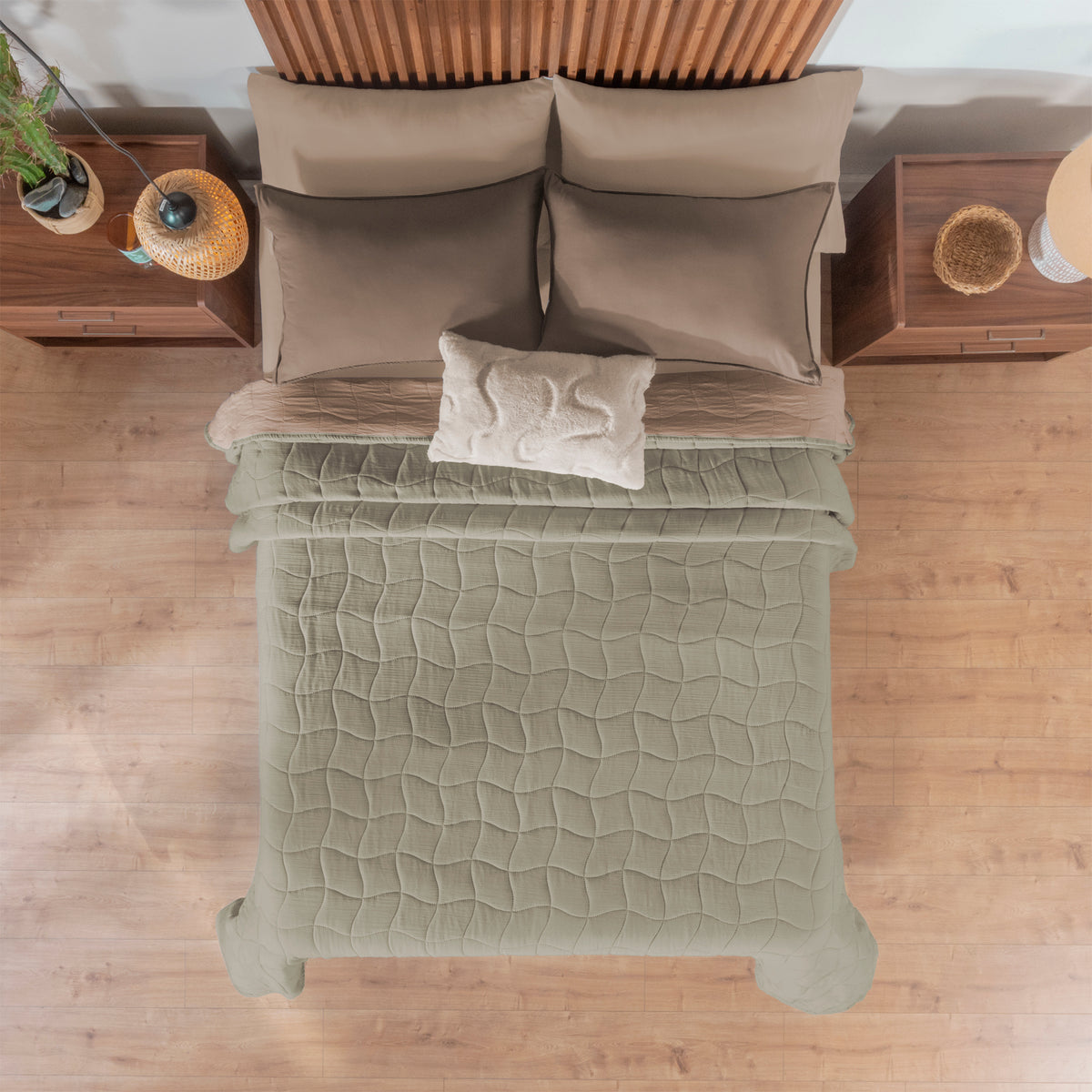 Juego De Edredón Matcha KS XL